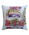 CHICOS HOME CHICOS HOME CHRISTMAS CAR EMBROIDERED DECORATIVE PILLOW,20" X 20"