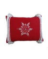 CHICOS HOME CHICOS HOME BEADED SNOWFLAKE DECORATIVE PILLOW, 14" X 20"