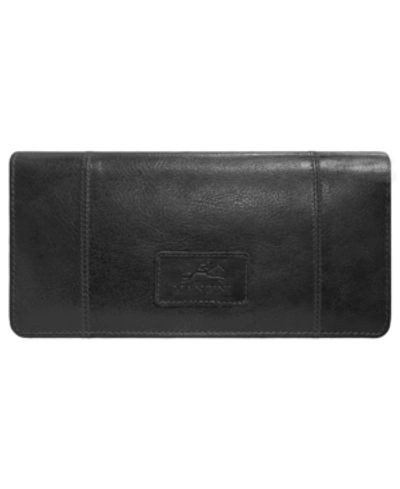 Mancini Casablanca Collection Rfid Secure Ladies Trifold Wallet In Black