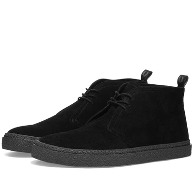 Fred Perry Hawley Suede Desert Boots In Black