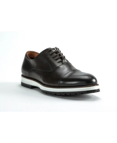 Ike Behar Men's Handmade Hybrid Cap Toe Shoes Men's Shoes In Black