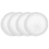 Q Squared Pearl Melamine 4-pc. Dinner Plate Set In White