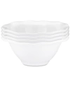 Q Squared Ruffle Melamine Round Dip Bowls, Set Of 4