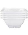 Q SQUARED RUFFLE 4-PC. MELAMINE 5" SQUARE DIP BOWL SET