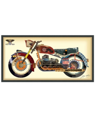 Empire Art Direct "holy Furious Motorbike" Dimensional Collage Framed Graphic Art Under Glass Wall Art In Multi