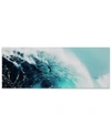 EMPIRE ART DIRECT 'BLUE WAVE 1' FRAMELESS FREE FLOATING TEMPERED GLASS PANEL GRAPHIC WALL ART