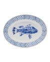 Golden Rabbit Enamelware Enameled Serving Tray In Blue