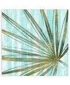 EMPIRE ART DIRECT BEACH FROND IN GOLD I FRAMELESS FREE FLOATING TEMPERED ART GLASS WALL ART BY EAD ART COOP, 38" X 38"
