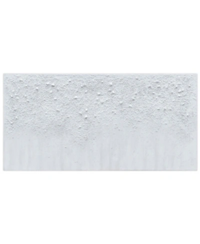 Empire Art Direct White Snow A Textured Metallic Hand Painted Wall Art By Martin Edwards, 24" X 48" X 1.5" In Multi
