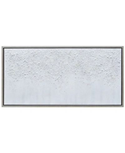 Empire Art Direct White Snow B Textured Metallic Hand Painted Wall Art By Martin Edwards, 24" X 48" X 1.5" In Multi