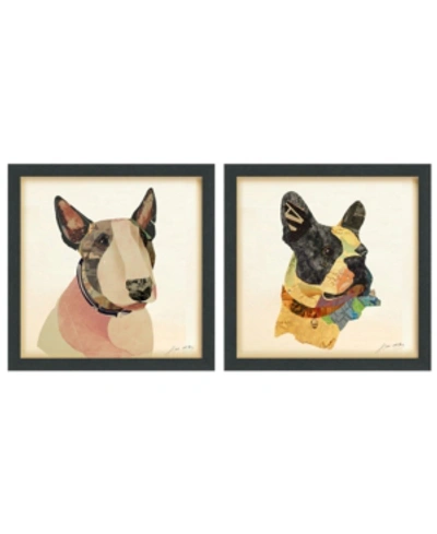 Empire Art Direct Terriers Close Up Dimensional Collage Framed Graphic Art Under Glass Wall Art, 17" X 17" X 1.4" In Natural