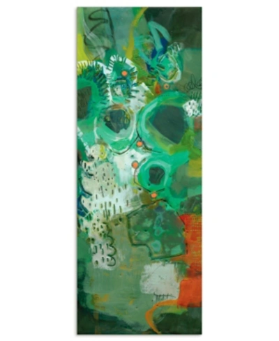 Empire Art Direct Lolly I Frameless Free Floating Tempered Art Glass Abstract Wall Art By Ead Art Coop, 63" X 24" X 0. In Green
