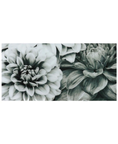 Empire Art Direct Blossoms Frameless Free Floating Tempered Art Glass Wall Art By Ead Art Coop, 36" X 72" X 0.2" In Gray