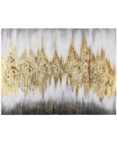 Empire Art Direct Gold Frequency Textured Metallic Hand Painted Wall Art By Martin Edwards, 30" X 40" X 1.5" In Multi