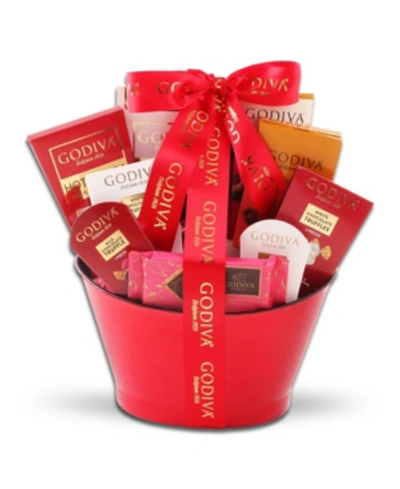 Alder Creek Gift Baskets Holiday Godiva Red And Gold Gift Basket