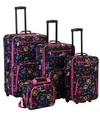 Rockland 4-pc. Softside Luggage Set In Peace Signs