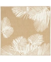 Liora Manne Carmel Palm 7'10" X 7'10" Square Rug In Sand