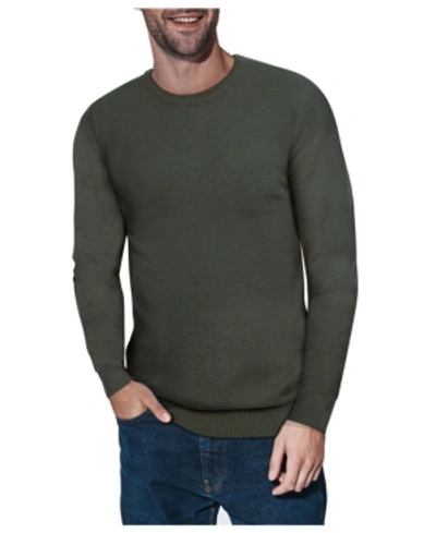 X-ray Men's Basic Crewneck Pullover Midweight Sweater In Olive