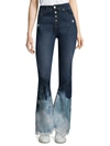 EACH X OTHER WOMEN'S BLEACHED FLARE JEANS,0400096939828