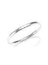 IPPOLITA WOMEN'S CLASSICO NARROW STERLING SILVER FLAT HAMMERED BANGLE BRACELET,426115902754