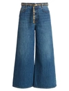 STELLA MCCARTNEY ECO DARK STONE HIGH-WAIST WIDE-LEG JEANS,400011954515