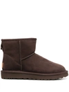Ugg Dark Brown Classic Mini Boots In Brown