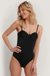 TRENDYOL Corset Swimsuit Black