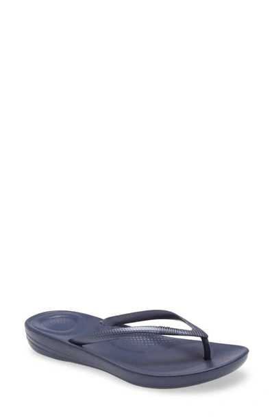 Fitflop Iqushion Flip Flop In Midnight Navy/ Blue
