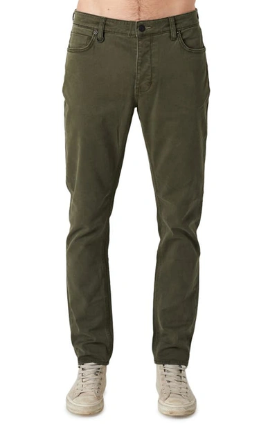 Neuw Lou Regular-fit Tapered Stretch-denim Jeans In Military