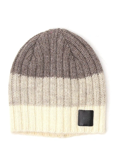 Canada Goose Striped Wool Hat In Ivory