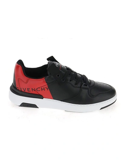 Givenchy Wing Logo-print Leather Trainers In Black