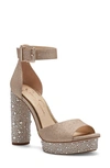 Jessica Simpson Women's Everyn Platform Sandals Women's Shoes In Champagne Glitter