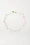 ANISSA KERMICHE GOLD-PLATED PEARL NECKLACE