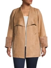 CARMEN MARC VALVO WOMEN'S FAUX SUEDE & FAUX FUR-TRIM JACKET,0400012918346