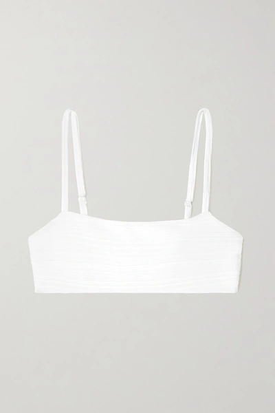 Mara Hoffman + Net Sustain Sia Ribbed Bikini Top In White