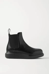 ALEXANDER MCQUEEN LEATHER EXAGGERATED-SOLE CHELSEA BOOTS