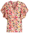 STELLA MCCARTNEY FLORAL SILK CRÊPE BLOUSE,P00527945