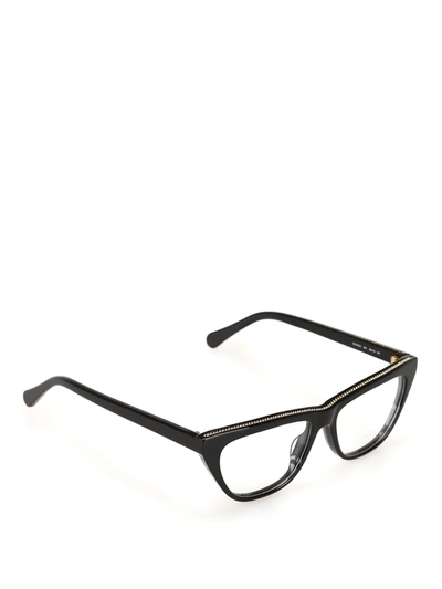 Stella Mccartney Eyewear Square Frame Glasses - 黑色 In Black