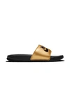 Nike Women's Benassi Jdi Swoosh Slide Sandals From Finish Line In Black