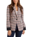 ELLA MOSS COLORBLOCKED PLAID BLAZER