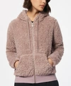MARC NEW YORK PERFORMANCE WOMEN'S ULTRA SOFT FAUX FUR HOODED ZIP UP