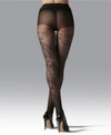 Natori Women's Leopard Print Mix Sheer Tights In Black