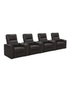 ABBYSON LIVING THOMAS POWER FAUX LEATHER RECLINER, SET OF 4