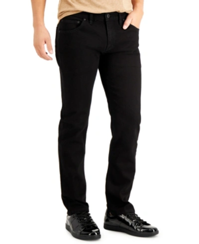 Inc International Concepts Men's Slim-straight Fit Velour Jeans, Created For Macy's In Black Wash