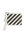 OFF-WHITE WOMEN'S DIAGONAL DOUBLE LEATHER POUCH,0400010833030
