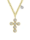 MEIRA T WOMEN'S 14K YELLOW GOLD & DIAMOND CROSS PENDANT NECKLACE,400011444723