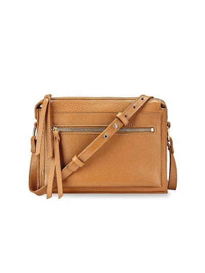 Gigi New York Whitney Pebbled Leather Crossbody Bag In Camel