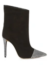 ALEXANDRE VAUTHIER WOMEN'S CHRISTIE CRYSTAL-EMBELLISHED SUEDE ANKLE BOOTS,0400011311544
