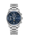 LONGINES MEN'S LONGINES MASTER 40MM BLUE DIAL CHRONOGRAPH STAINLESS STEEL WATCH,400011984385
