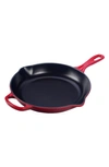Le Creuset Signature Handle 10 1/4 Inch Enamel Cast Iron Skillet In Cherry